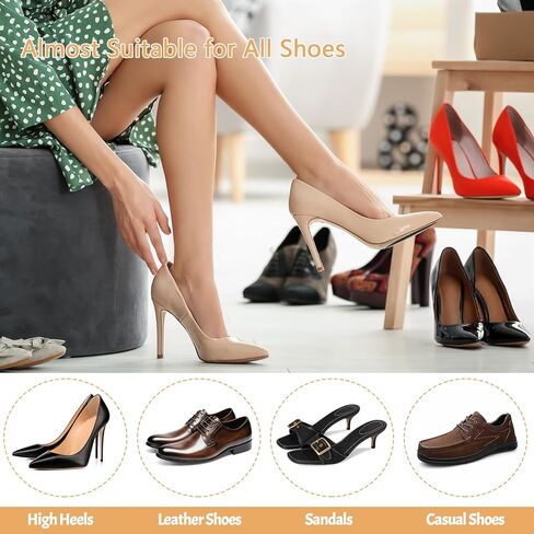 Non-Slip Shoes Pads, Self-Adhesive Shoe Grips on Bottom of Shoes, High Heels Anti-Skid Shoe Grips Stickers, Silicone Shoe Sole Protectors (Black 6PCS) in Saudi Arabia