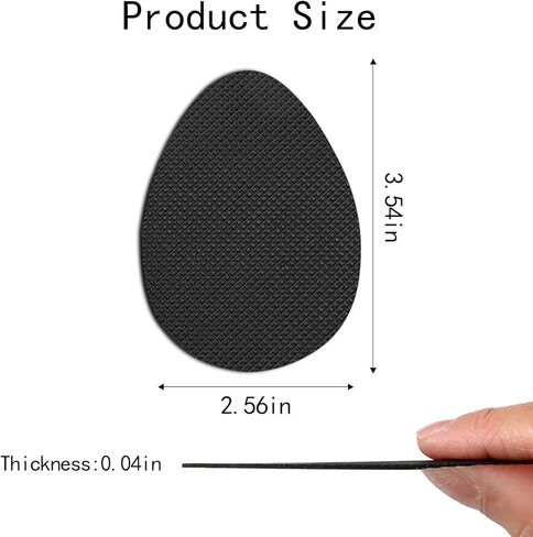 Non-Slip Shoes Pads, Self-Adhesive Shoe Grips on Bottom of Shoes, High Heels Anti-Skid Shoe Grips Stickers, Silicone Shoe Sole Protectors (Black 6PCS) in Saudi Arabia