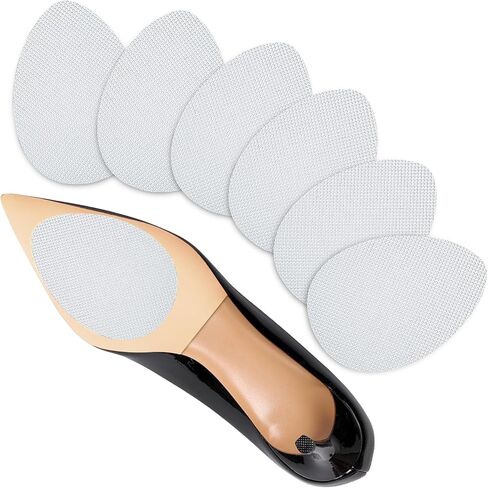 Non-Slip Shoes Pads, Self-Adhesive Shoe Grips on Bottom of Shoes, High Heels Anti-Skid Shoe Grips Stickers, Silicone Shoe Sole Protectors (Black 6PCS) in Saudi Arabia