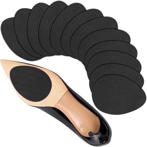 Non-Slip Shoes Pads, Self-Adhesive Shoe Grips on Bottom of Shoes, High Heels Anti-Skid Shoe Grips Stickers, Silicone Shoe Sole Protectors (Black 6PCS) in Saudi Arabia