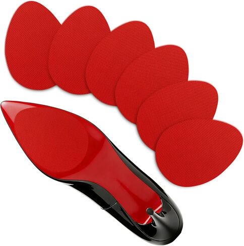 Non-Slip Shoes Pads, Self-Adhesive Shoe Grips on Bottom of Shoes, High Heels Anti-Skid Shoe Grips Stickers, Silicone Shoe Sole Protectors (Black 6PCS) in Saudi Arabia
