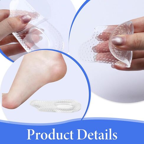 Sibba 2 Pair Plantar Fasciitis Heel Cups, Heel Inserts for Achilles Tendonitis, Plantar Fasciitis, Shock Absorption, Plantillas para Espolon Calcaneo, Gel Heels Cushions and Cups in Saudi Arabia