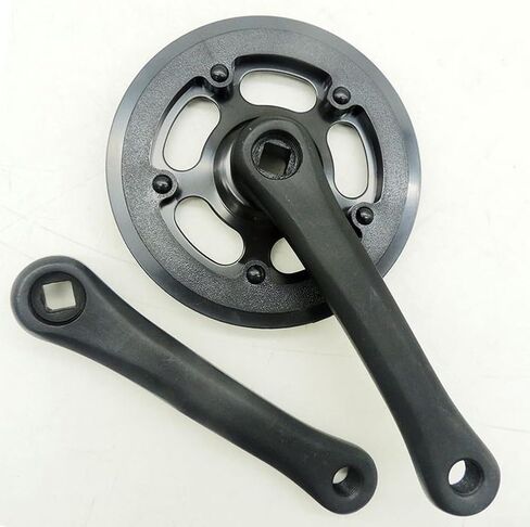 152Mm Bike Crankset Square Taper 32T Chainring Aluminum Alloy Single Speed Drive Train System Square Hole Bottom Bracket Single Speed Chainring Set For Mountain Road Fixed-Gear Electric Bike Parts in Saudi Arabia