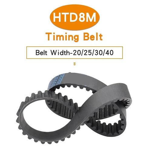 Toothed Belt HTD8M-1536/1544/1552/1560/1576/1584/1600/1608/1616 Pitch 8mm Rubber Machine Width 20/25mm(HTD8M1560 (195T),25mm) in Saudi Arabia