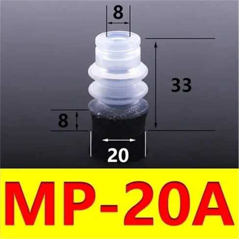 Vacuum Suction Cup Manipulator Accessories Big Head Single Double Three-Layer Rough Surface Pneumatic Sponge Suction Nozzle(Black) in Saudi Arabia