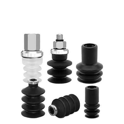ZP2-J Series ZP2-06/09/14/16/B10/B15/B25/B30JN/S-A5/B5 Bellows-Type Pneumatic Vacuum Suction Cup for Curve with Connector(ZP2-TB10J-B5,White) in Saudi Arabia