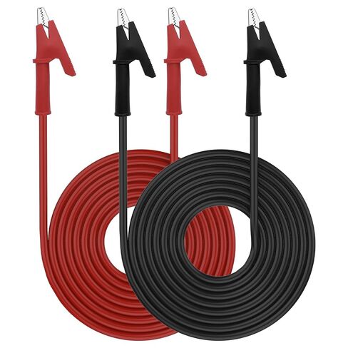 MEIRIYFA مشابك التمساح ذات النهاية المزدوجة يؤدي اختبار كهربائي 14AWG كابل سلك قافز التمساح مع مقاطع عازلة اختبار كابل نحاسي مرن للاختبار الكهربائي 2M/6.65Ft -2 قطعة in Saudi Arabia