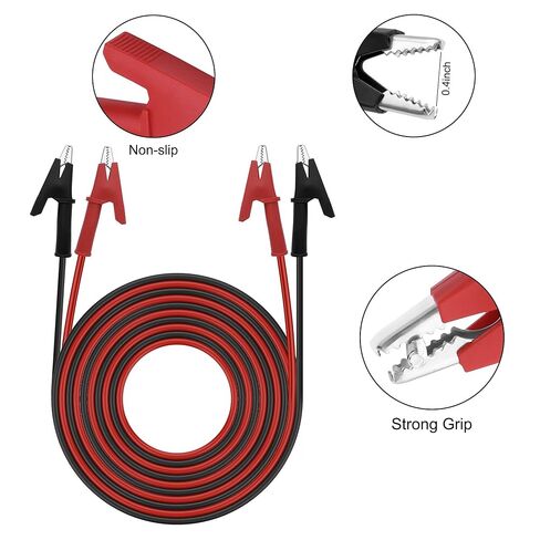 MEIRIYFA مشابك التمساح ذات النهاية المزدوجة يؤدي اختبار كهربائي 14AWG كابل سلك قافز التمساح مع مقاطع عازلة اختبار كابل نحاسي مرن للاختبار الكهربائي 2M/6.65Ft -2 قطعة in Saudi Arabia