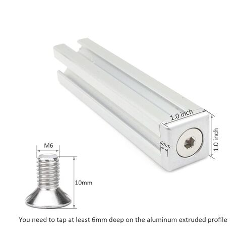 10Pcs 1010 2525 Aluminum Extrusion T Slot End Cap Bracket 10, 25 Series Extruded Hardware Cover with Screws for 10/10 1020 1 inch x 1 inch 1" Aluminum Profile Frame Fitting in Saudi Arabia