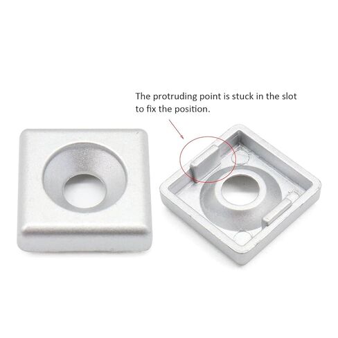 10Pcs 1010 2525 Aluminum Extrusion T Slot End Cap Bracket 10, 25 Series Extruded Hardware Cover with Screws for 10/10 1020 1 inch x 1 inch 1" Aluminum Profile Frame Fitting in Saudi Arabia