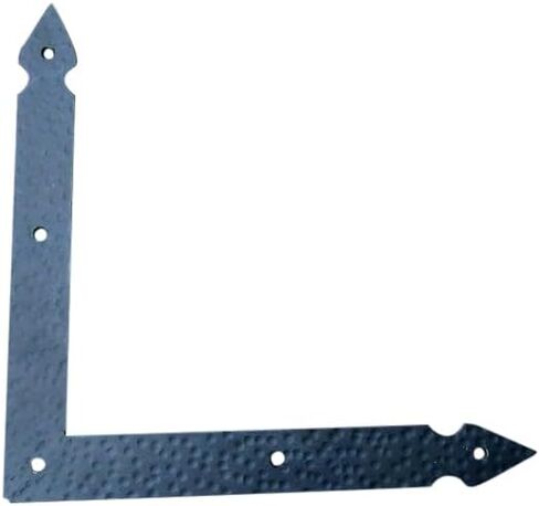 دعامة / دعامة L مطروقة يدويًا - 12 بوصة × 12 بوصة - لمسة نهائية من مسحوق أسود - تباع بشكل فردي in Kuwait