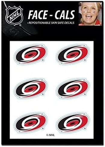 NHL Carolina Hurricanes Face Tattoos, Team Colors, One Size in Saudi Arabia