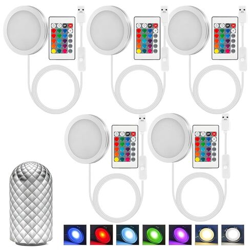 طقم مصابيح LED 3 قطع 001 لمختبر بامبو H2D/X1/P1P/A1 متعدد الألوان للتحكم عن بعد RGB، لضوء الطابعة ثلاثية الأبعاد Anycubic Makeronline DIY أجزاء نموذج الأجهزة USB in Saudi Arabia