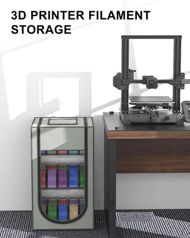 3D Printer Filament Storage Rack with Oxford Leather Cover, 3-Tier Moisture-Proof 3D Filament Storage Box, Bracket Can be Adjusted to Accommodate Various 3D Filament in Saudi Arabia