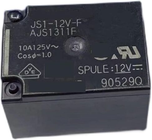 5PCS Relays JS1-5V-F JS1-12V-F JS1-24V-F 5PIN 10A 5V 12V 24V (Size : JS1-12V-F 12V) in Saudi Arabia