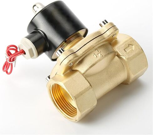 1/4 3/8 1/2 3/4 1 2 Inch Brass Electric Solenoid Valve DC12V DC24V AC220V 110V Normally Closed 1Pcs(NPT_380VAC) in Saudi Arabia