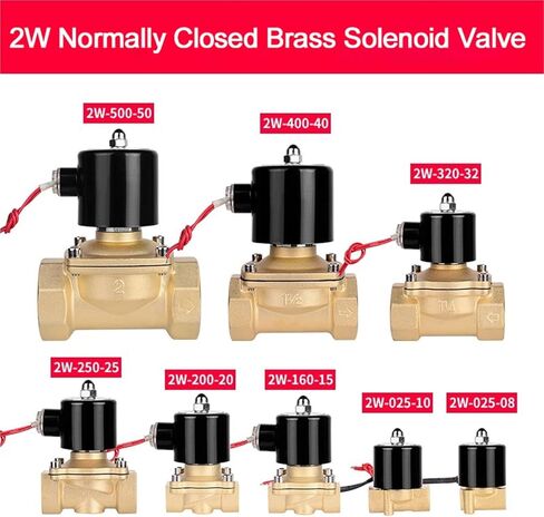 1/4 3/8 1/2 3/4 1 2 Inch Brass Electric Solenoid Valve DC12V DC24V AC220V 110V Normally Closed 1Pcs(NPT_380VAC) in Saudi Arabia