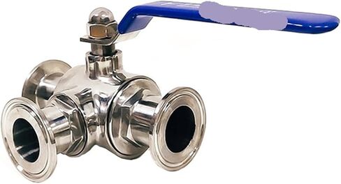 19mm 25mm 32mm 51mm 63mm Sanitary Three-Way Ball Valve Stainless Steel Quick-Installation Ball Valve clamp Ball Valve Food Grade(32mm) in Saudi Arabia