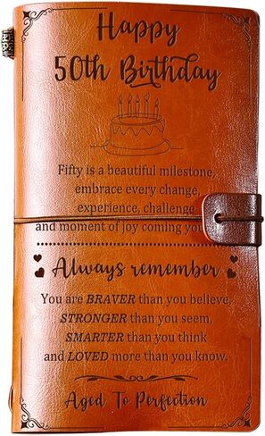 Wife Birthday Gift Ideas Leather Journal for Christmas, Gifts for Wife 140 Page Refillable Leather Notebook, Birthday Gift for Wife, Anniversary Wedding Gift for Wife from Husband in Saudi Arabia