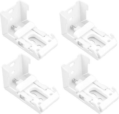 OTOTEC 4pcs Roman Blind Spring Brackets Roman Blinds Push Spring Bracket 45x28x25mm for 21mm Shutters Roller Blind Brackets Fixing White in Saudi Arabia