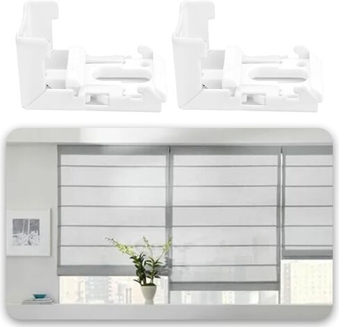 OTOTEC 4pcs Roman Blind Spring Brackets Roman Blinds Push Spring Bracket 45x28x25mm for 21mm Shutters Roller Blind Brackets Fixing White in Saudi Arabia
