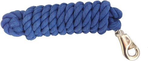 AJ Tack 10 Foot Cotton Lead Rope with Bull Snap Navy Blue in Saudi Arabia