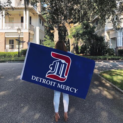 Desert Cactus University of Detroit Mercy UDM Flag - 3 x 5 Feet Titans Banner, Indoor/Outdoor Durable Fabric, 100% Polyester Design (Style 2a) in Saudi Arabia
