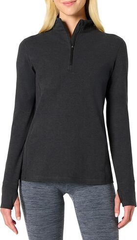 Amazon Essentials Women's Athletic Soft Performance Lightweight Quarter-Zip Long Sleeve Workout Top in Saudi Arabia