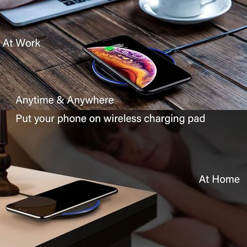 10W Wireless Charger for Samsung Galaxy S22 S21 S20 S10+ S10 Plus S9+ S9 S8 S8+ S7 S6 Edge; Note 20, Note 10, Note 9, Note 8 Fast Wireless Charging Pad Station Qi-Certified in Saudi Arabia