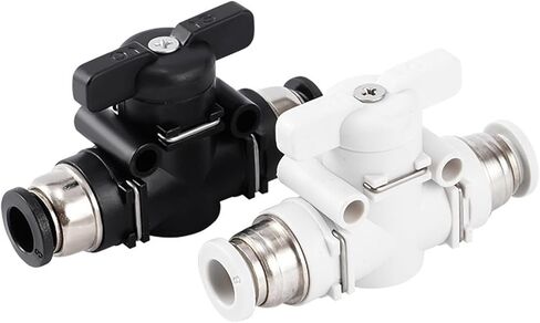 BUC-8mm دليل صمام التبديل موصل هوائي خط أنابيب الهواء البلاستيك المقابس السريعة 1 قطعة (白色BUC16) in Kuwait