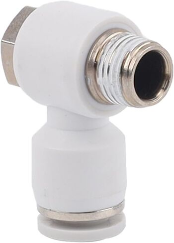 PH External Hexagon Black And White Thread Elbow Right Angle Quick Connector Pneumatic Gas Pipe Through 1Pcs(Blackph6-02) in Saudi Arabia