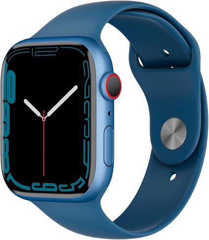 Apple Watch Series 7 (GPS, 45mm) Blue Aluminum Case with Abyss Blue Sport Band, Regular (Renewed) in Saudi Arabia
