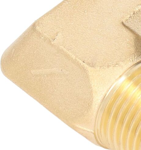 5Pcs 90 Degree Elbow Brass Pipe Fittings, 1/2in NPT Male to Female Plumbing Adapter, Deep Thread Brass Elbow for Fluid Air Gas Oil Systems in Saudi Arabia