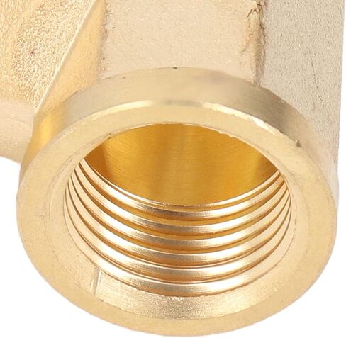 5Pcs 90 Degree Elbow Brass Pipe Fittings, 1/2in NPT Male to Female Plumbing Adapter, Deep Thread Brass Elbow for Fluid Air Gas Oil Systems in Saudi Arabia