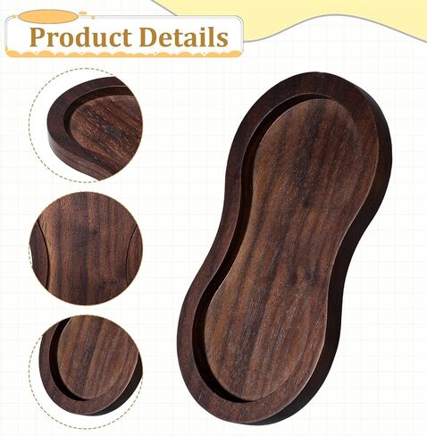 Salt Pepper Wood Mill Tray Retro Colour Pepper Grinder Rest Wooden Salt Pepper Grinder Accessories for Bathroom Kitchen Home Decor Many Mills Shakers Salt Kitchen Storage Holder in Saudi Arabia