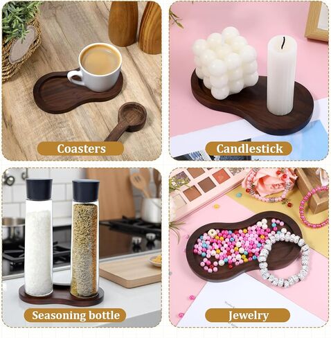 Salt Pepper Wood Mill Tray Retro Colour Pepper Grinder Rest Wooden Salt Pepper Grinder Accessories for Bathroom Kitchen Home Decor Many Mills Shakers Salt Kitchen Storage Holder in Saudi Arabia