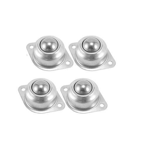 4Pcs Universal Rotation Ball Conveyor Wheel Caster 1/2inch Ball Transfers Roller Flange Mounted Roller Bearings for Conveyor(4Pcs Steel) in Saudi Arabia