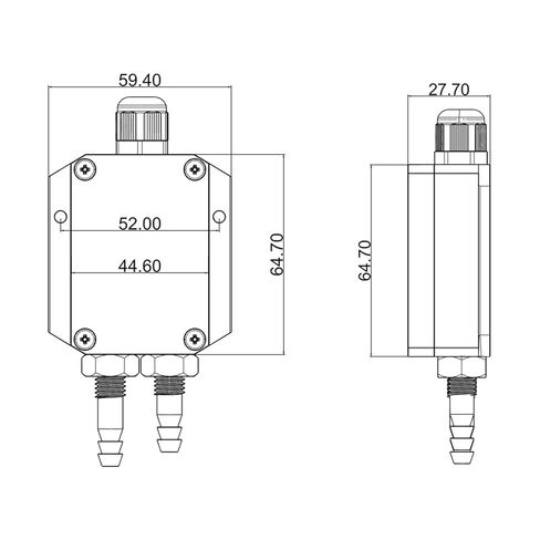Differential Pressure Sensor housing Static Pressure Differential Transmitter RS485(0-200PA) in Saudi Arabia