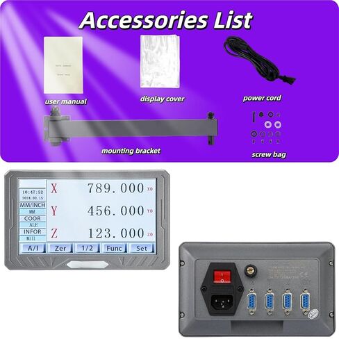 1PCS 1 2 3 4 Axis Digital Readout Display Touch LCD DRO Metal Cover Linear Scale for Grider Mill Lathe Machine in Kuwait