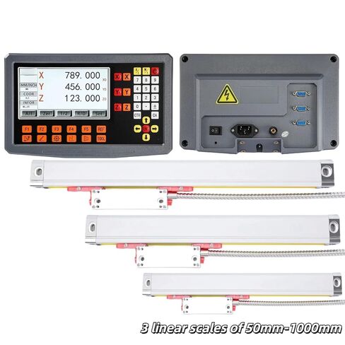 SDS2-3VA 3 Axis Digital Readout Display DRO Kit 3PCS 5um Optical Ruler Linear Scale Encoder for Grider Mill Lathe Machine in Kuwait