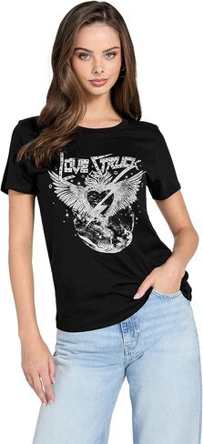 Guess Women's Eco Short Sleeve Love Struck Easy Tee in Saudi Arabia