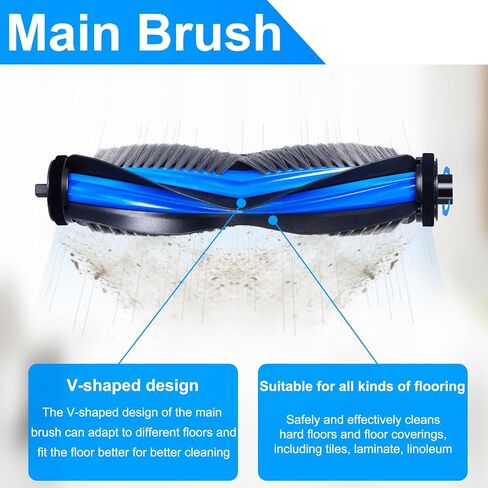 مجموعة الملحقات للمكنسة الكهربائية الروبوتية ECOVACS DEEBOT X8 PRO Omni / X8 Omni / T80 Omni، 1 فرشاة رئيسية، 4 مرشحات، 2 بكرة تنظيف، 6 فرش جانبية، 2 كيس غبار، 1 فرشاة تنظيف in Saudi Arabia