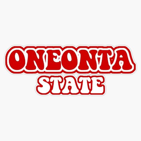 Oneonta State - Groovy Bumper Sticker Vinyl Decal 5" in Saudi Arabia