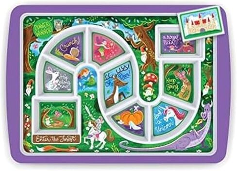 Genuine Fred DINNER WINNER, Enchanted Forest Kid's Dinner Tray - Award Winning - Picky Eater Solutions for Kids and Toddlers - Fun Mealtime - Divided Sections - Interactive Design - Dishwasher Safe in Saudi Arabia