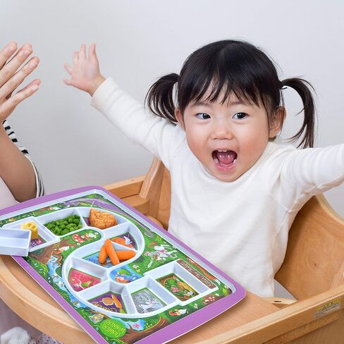 Genuine Fred DINNER WINNER, Enchanted Forest Kid's Dinner Tray - Award Winning - Picky Eater Solutions for Kids and Toddlers - Fun Mealtime - Divided Sections - Interactive Design - Dishwasher Safe in Saudi Arabia