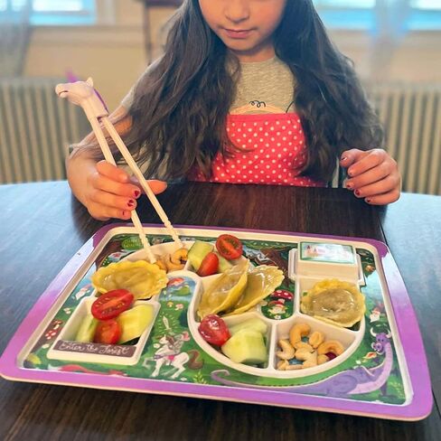 Genuine Fred DINNER WINNER, Enchanted Forest Kid's Dinner Tray - Award Winning - Picky Eater Solutions for Kids and Toddlers - Fun Mealtime - Divided Sections - Interactive Design - Dishwasher Safe in Saudi Arabia