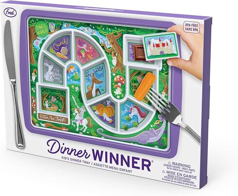 Genuine Fred DINNER WINNER, Enchanted Forest Kid's Dinner Tray - Award Winning - Picky Eater Solutions for Kids and Toddlers - Fun Mealtime - Divided Sections - Interactive Design - Dishwasher Safe in Saudi Arabia