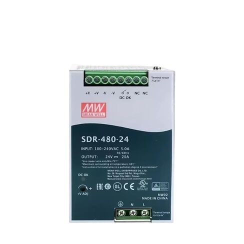 SDR-480 SDR-480-24 SDR-480-48 480 واط سكة DIN صناعية ذات مخرج واحد مع وظيفة PFC (SDR-480-24) in Saudi Arabia