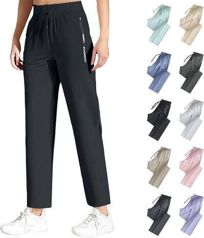 Stretch Active Pants for Women Over 50 Breathable Quick Drying Ice Silk Lightweight Hiking Straight/Jogging Pant 2026 in Saudi Arabia