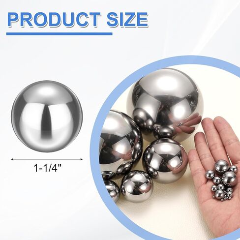 uxcell 2Pcs 1-1/4" Bearing Balls, 316L Stainless Steel G200 Precision Balls for Bearings Bicycles Casters Automotive Part and DIY (Mirror Polished) in Saudi Arabia